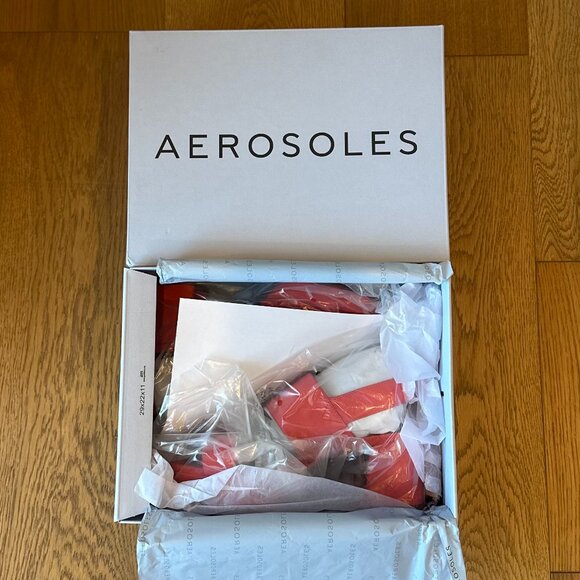 Aerosoles Camera Round-Toe Ankle-Strap Platform Sandals (Coral Suede) - Picture 5 of 16